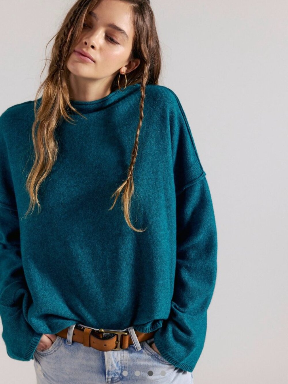 Free People Good and Kind Rollneck Pullover - Size XS